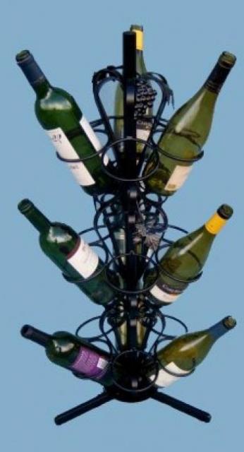 Поставка за бутилки с вино от ковано желязо 8002